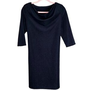 Vintage Take Nine Maternity Black and Metallic Dress Size Small